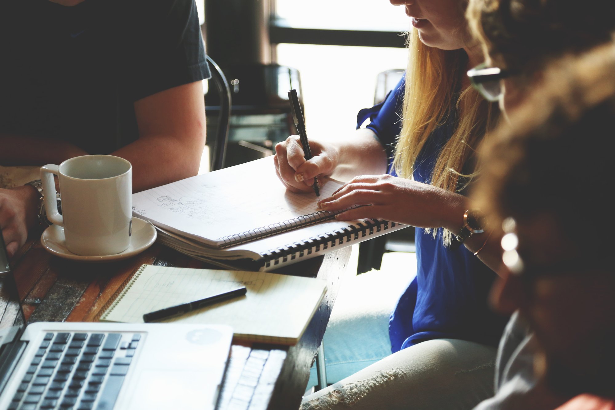 Student's working at a desk