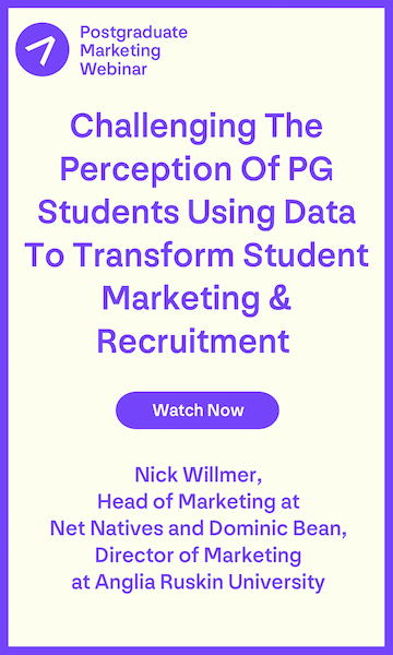 Challenging the perception of PG students using data to transform student marketing and recruitment