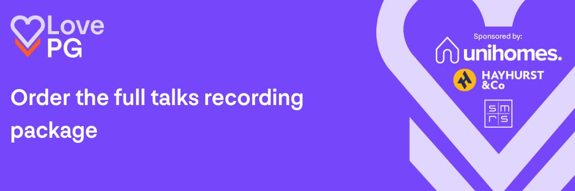 LovePG - Order the full talks recording package
