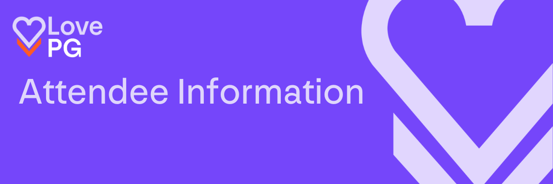 LovePG Attendee Information - landing page header LovePG Attendee Information - landing page header