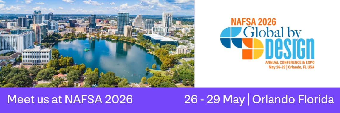 Meet us at NAFSA 2026 26 - 29 May | Orlando Florida