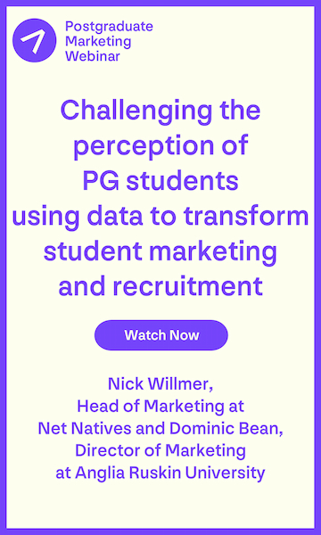 Webinar April 22 - Challenging the perception of PG students using data to transform student marketing and recruitment