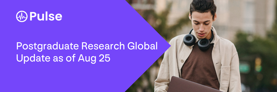 Postgraduate Research Global Update as of Aug 25 Postgraduate Research Global Update as of Aug 25