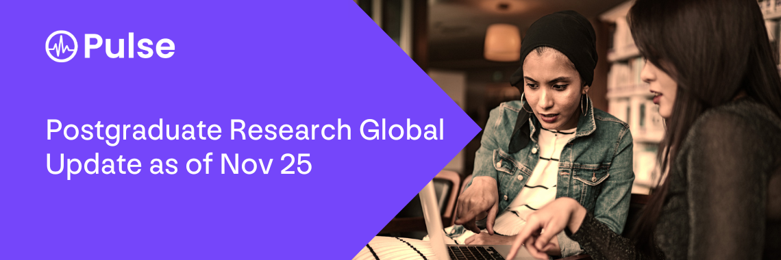 Postgraduate Research Global Update as of Nov 25 Postgraduate Research Global Update as of Nov 25