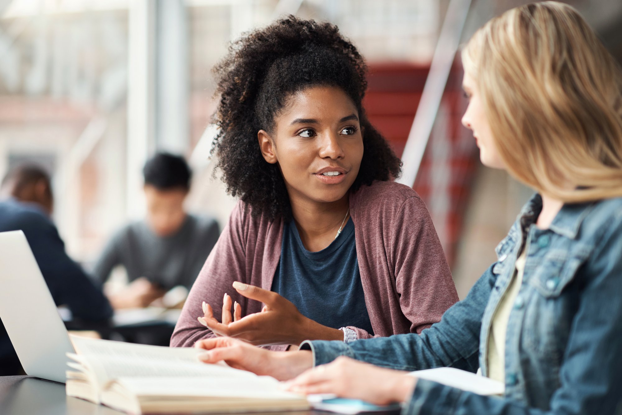 Students studying together