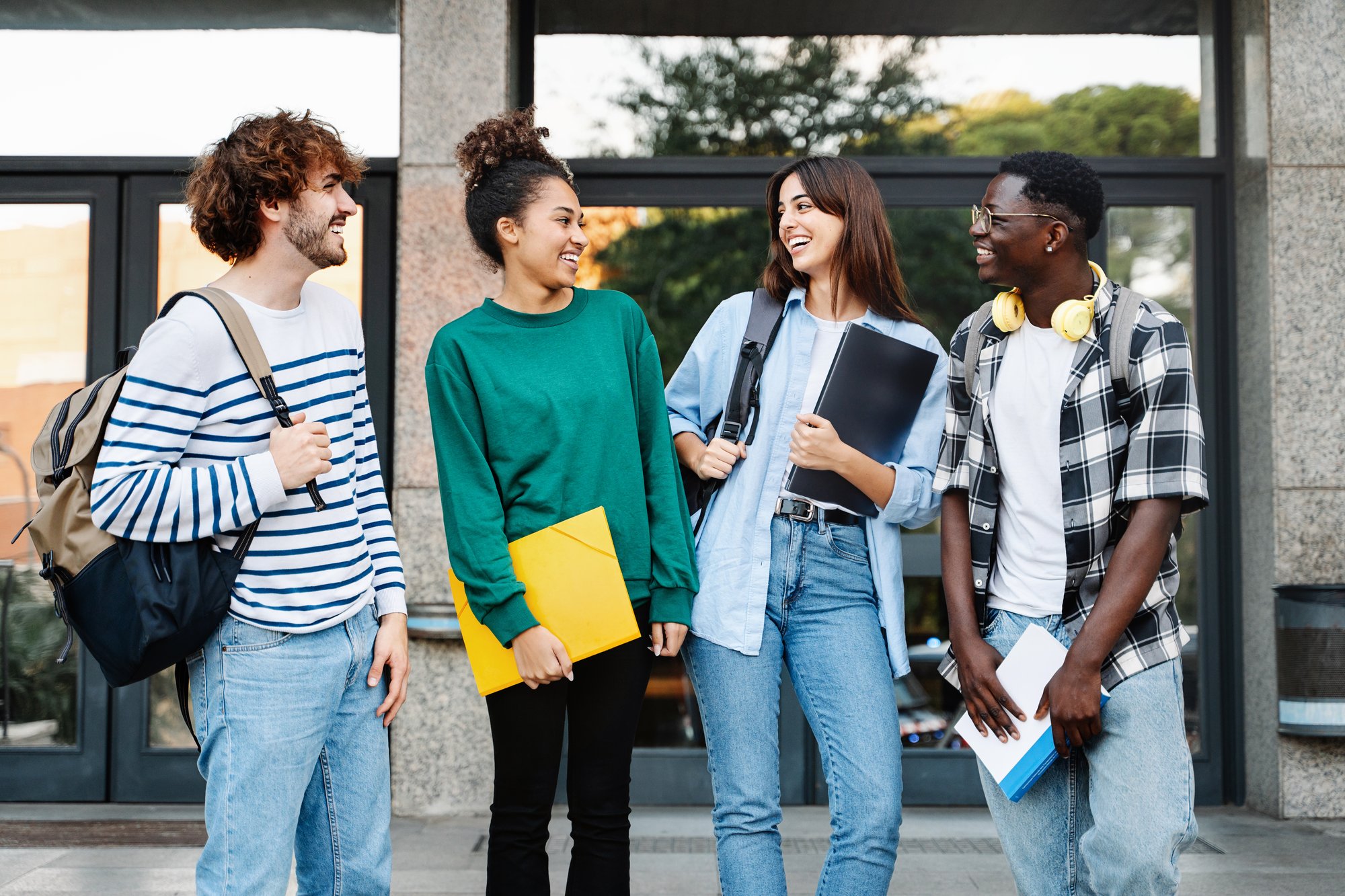 Students talking together