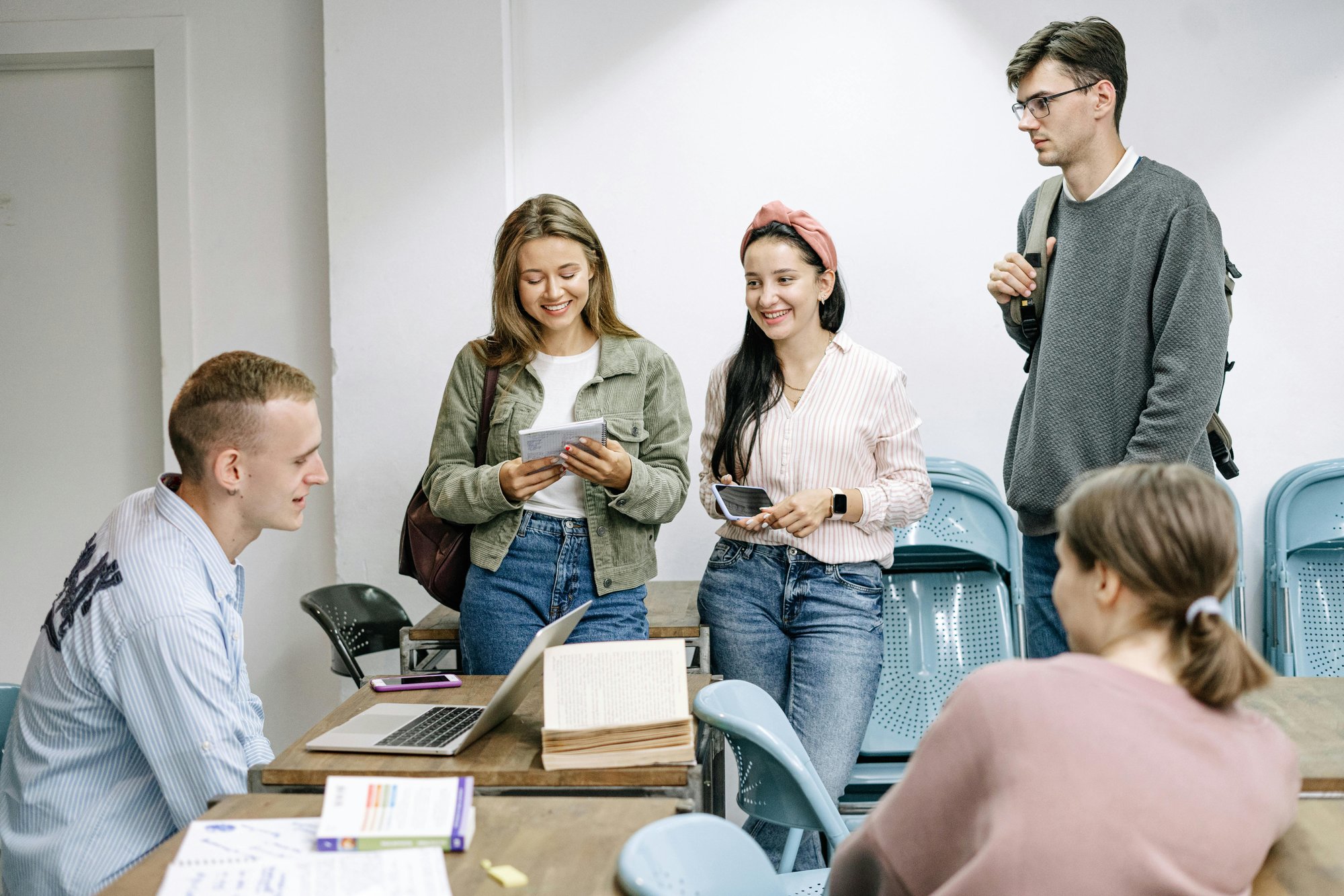 Students studying