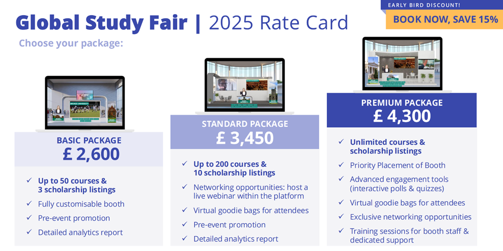 Global Study Fair 2025 Rate Card Global Study Fair 2025 Rate Card