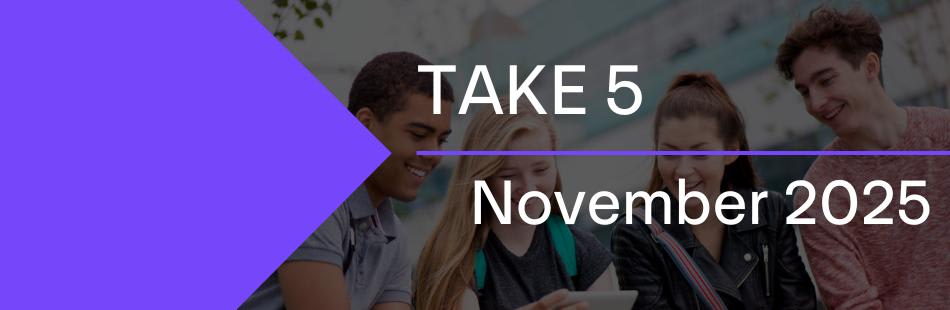 Students talking and laughing outside 