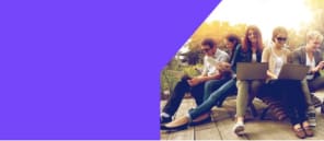 Close up on hands writing in notebook